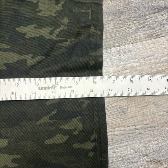 Spanx Look At Me Now Green Camouflage Womens Small Seamless Camo Yoga Leggings - Picture 10 of 10